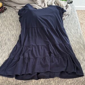 Time and Tru Navy Blue Tiered Dress